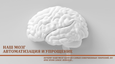 Практикум «Наш Мозг. Автоматизация и Упрощение» Почему наш мозг одно из самых совершенных творений, но при этом самое ленивое…